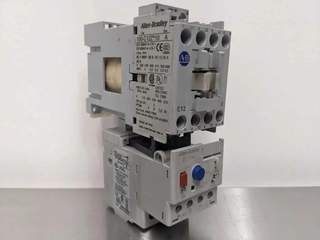 Allen-Bradley 100-C12Z10, 193-ED1CB Contactor and Overload Relay 0.5, 2, 3, 7.5, 10HP