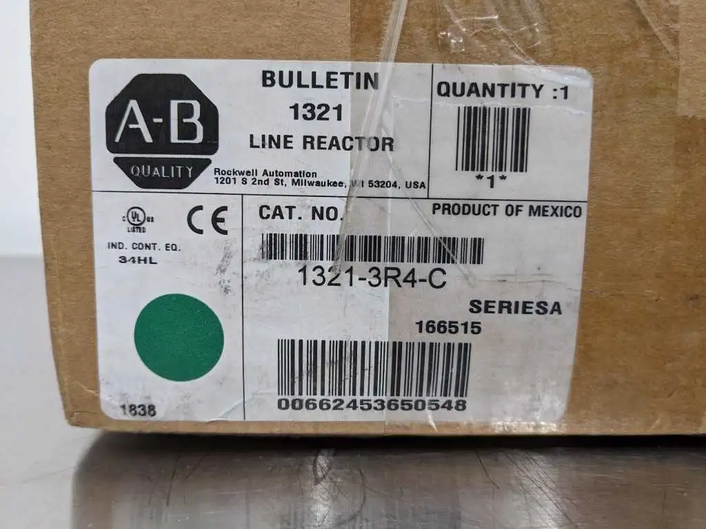 Allen-Bradley 1321-3R4-C Line Reactor 600, VAC 4