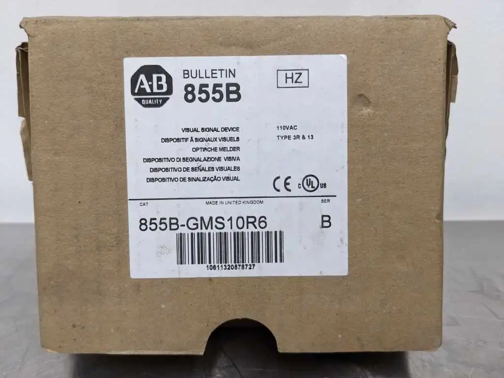 Allen-Bradley 855B-GMS10R6 Visual Signal Device Blue 110 VAC 100mA Type 3R, 13