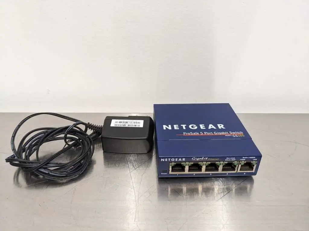 Netgear GS105v4 ProSafe 5 Port Gigabit Switch v4 with Cord – Tested