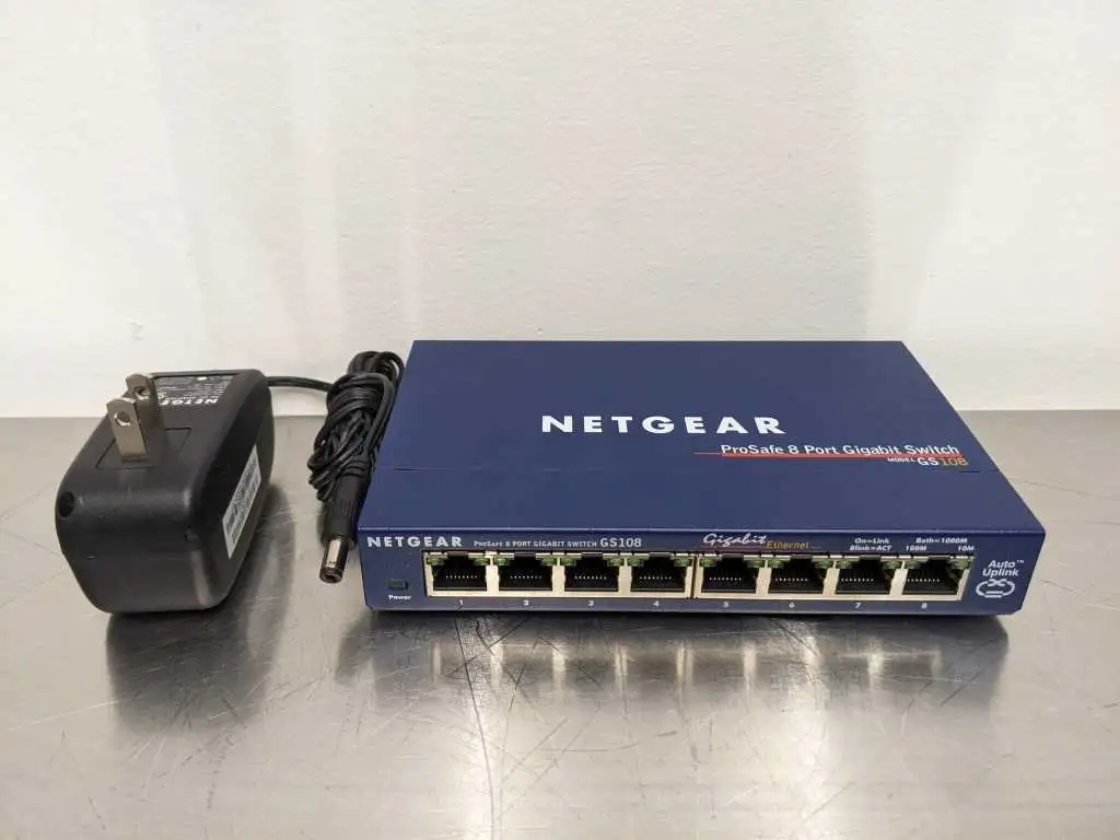 Netgear GS108v3 ProSafe 8 Port Gigabit Switch v3 with Cord – Tested