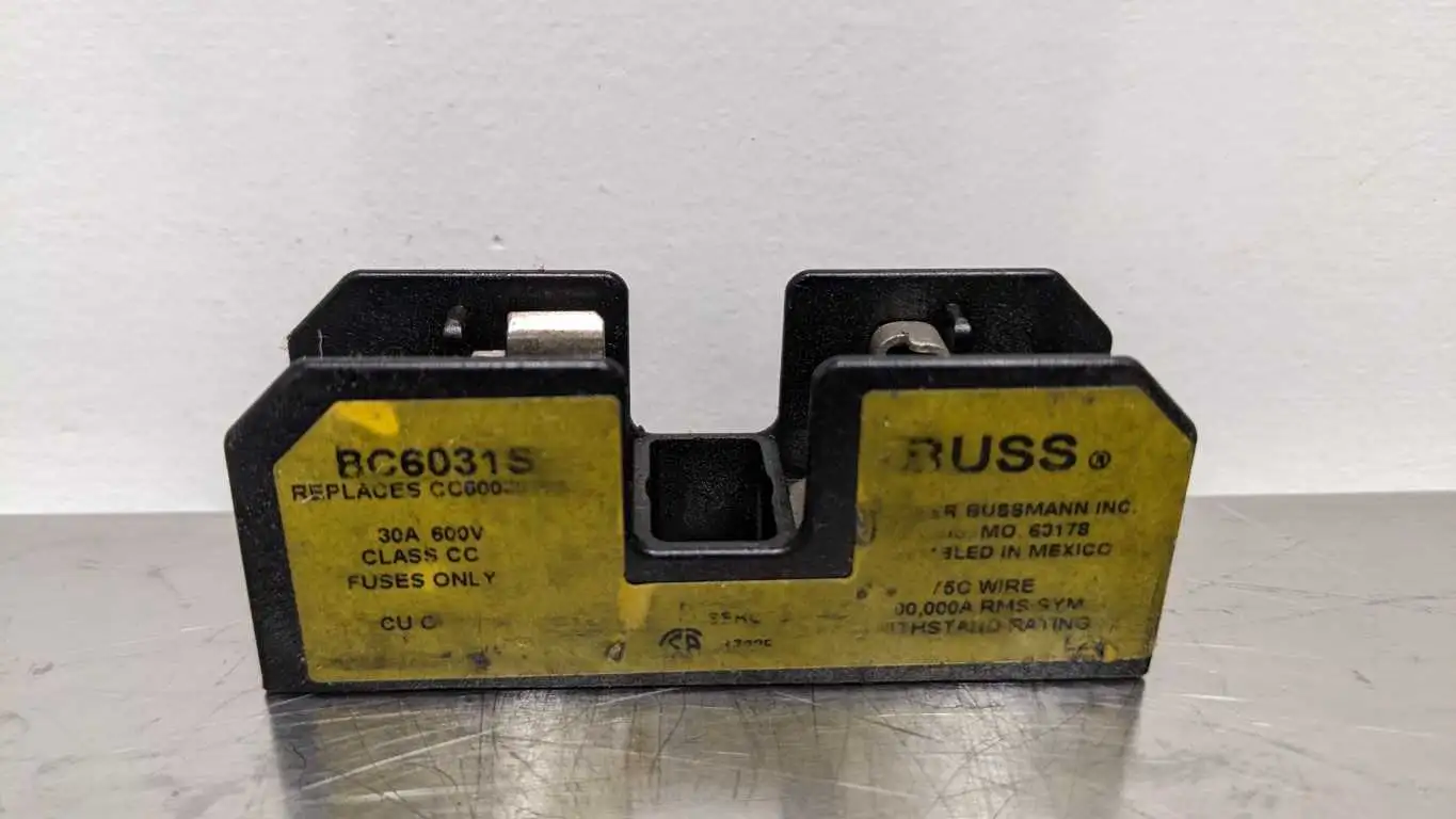 Bussmann BC6031S Fuse Block 30A 600V Class CC 20A Time Delay Current Limiting