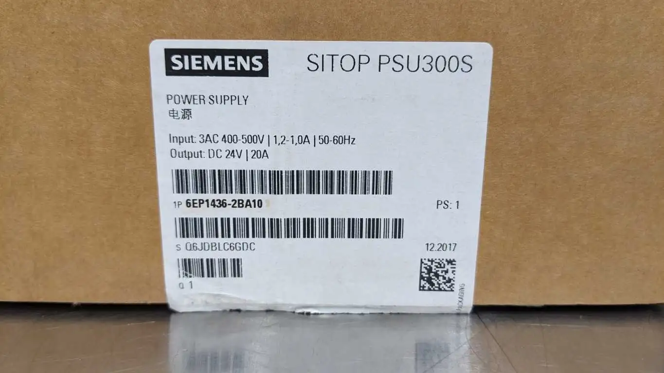 Siemens 6EP1436-2BA10 Power Supply 400-500VAC 24VDC 20A SITOP PSU300S