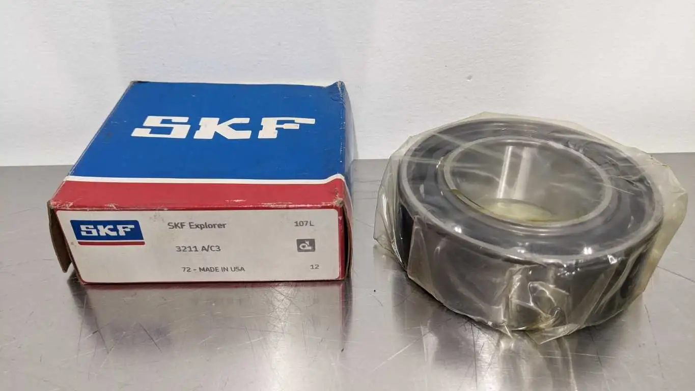 SKF 3211 A/C3 Double Row Angular Contact Ball Bearing 55mm ID 100mm OD 33.3mm Wide Explorer New in Box