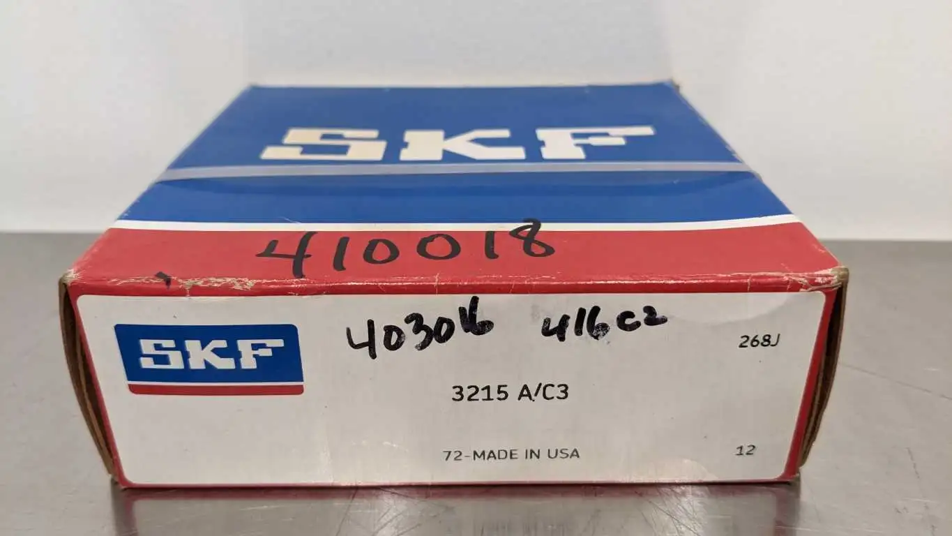 SKF 3215 A/C3 Double Row Angular Contact Ball Bearing 75mm ID 130mm OD 41.3 Wide 30°