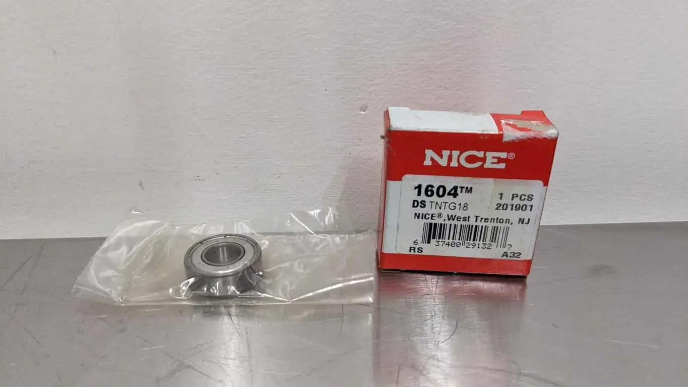 Nice 1604 Radial Ball Bearing 0.375″ ID 0.8750″ OD 0.3438″ Wide DS TNTG18