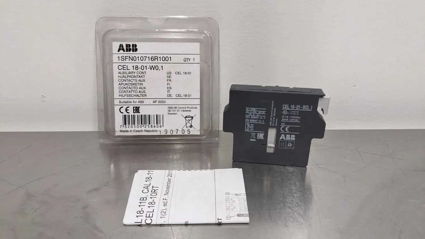 ABB 1SFN010716R1001 Auxiliary Contact CEL 18-01-W0,1 Suitable for A95 – AF 2050