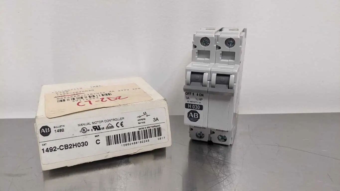 Allen-Bradley 1492-CB2H030 Manual Motor Controller Ser C 3 Amp 2 Pole Circuit Breaker