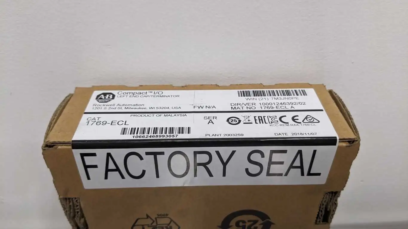 Allen-Bradley 1769-ECL Left End Cap Terminator Compact I/O Factory Sealed