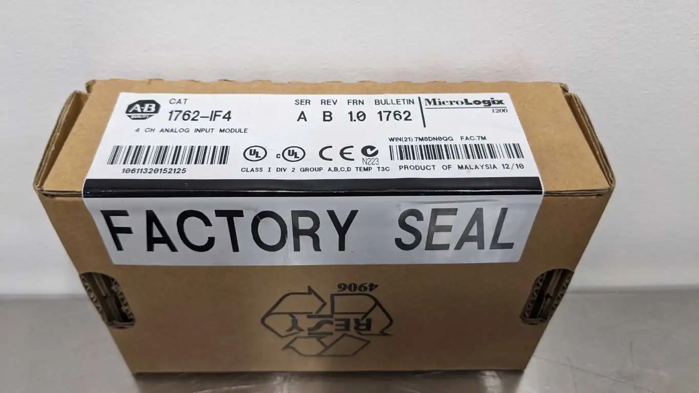 Allen-Bradley 1762-IF4 Analog Input Module Ser A Rev B 4 Channel MicroLogix 1200 Factory Sealed