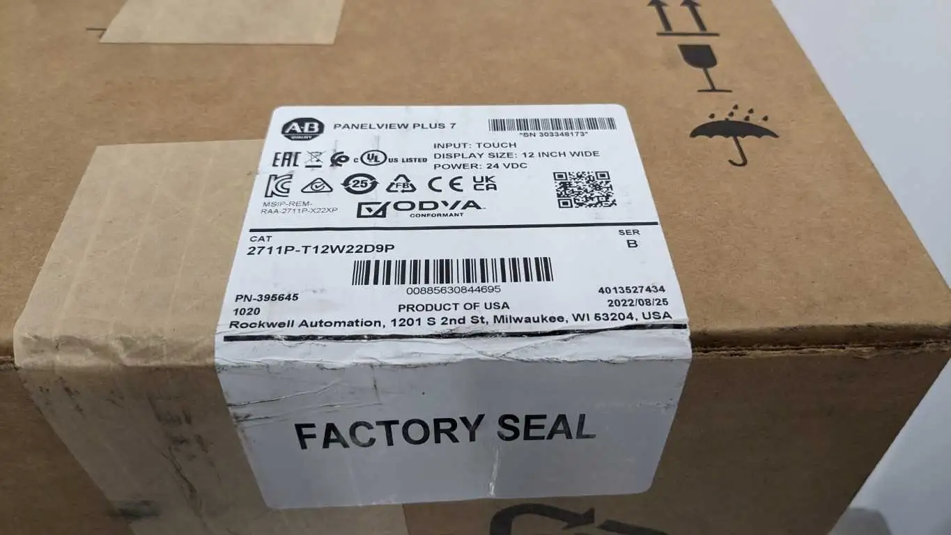 Allen-Bradley 2711P-T12W22D9P PanelView Plus 7 Ser B 12 Inch Wide Year 2022 Factory Sealed