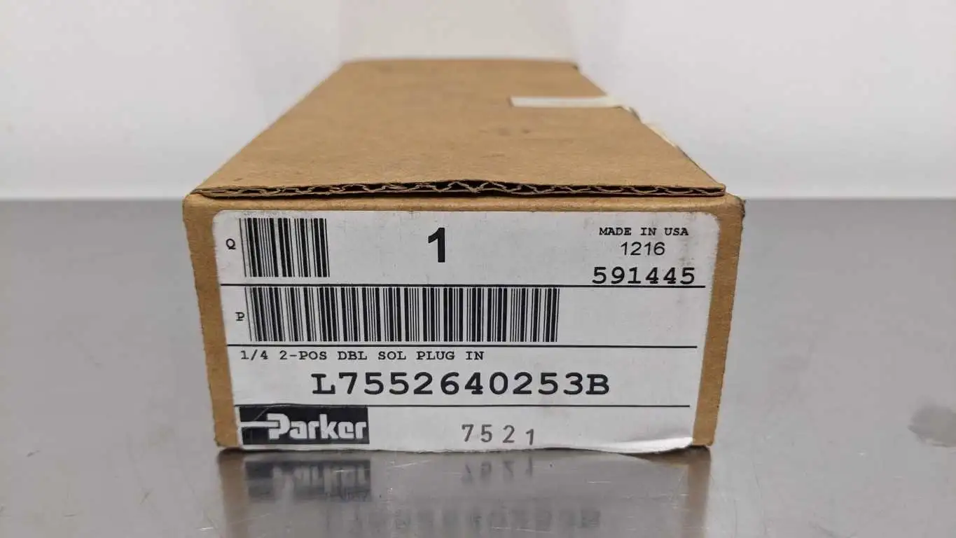 Parker L7552640253B 2 Position Double Solenoid Plug In 1/4″ NPT 591445