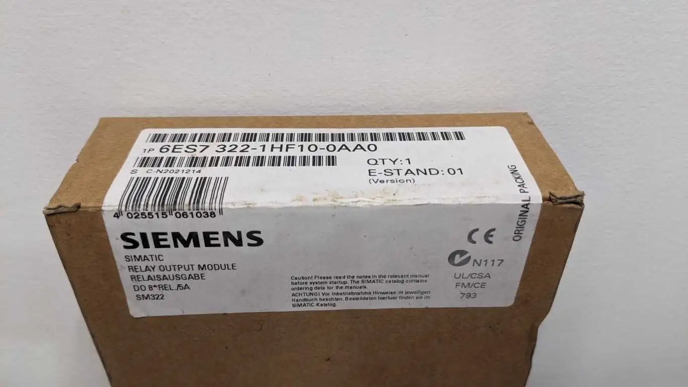 Siemens 6ES7 322-1HF10-0AA0 Relay Output Module 8 DO Simatic Factory Sealed