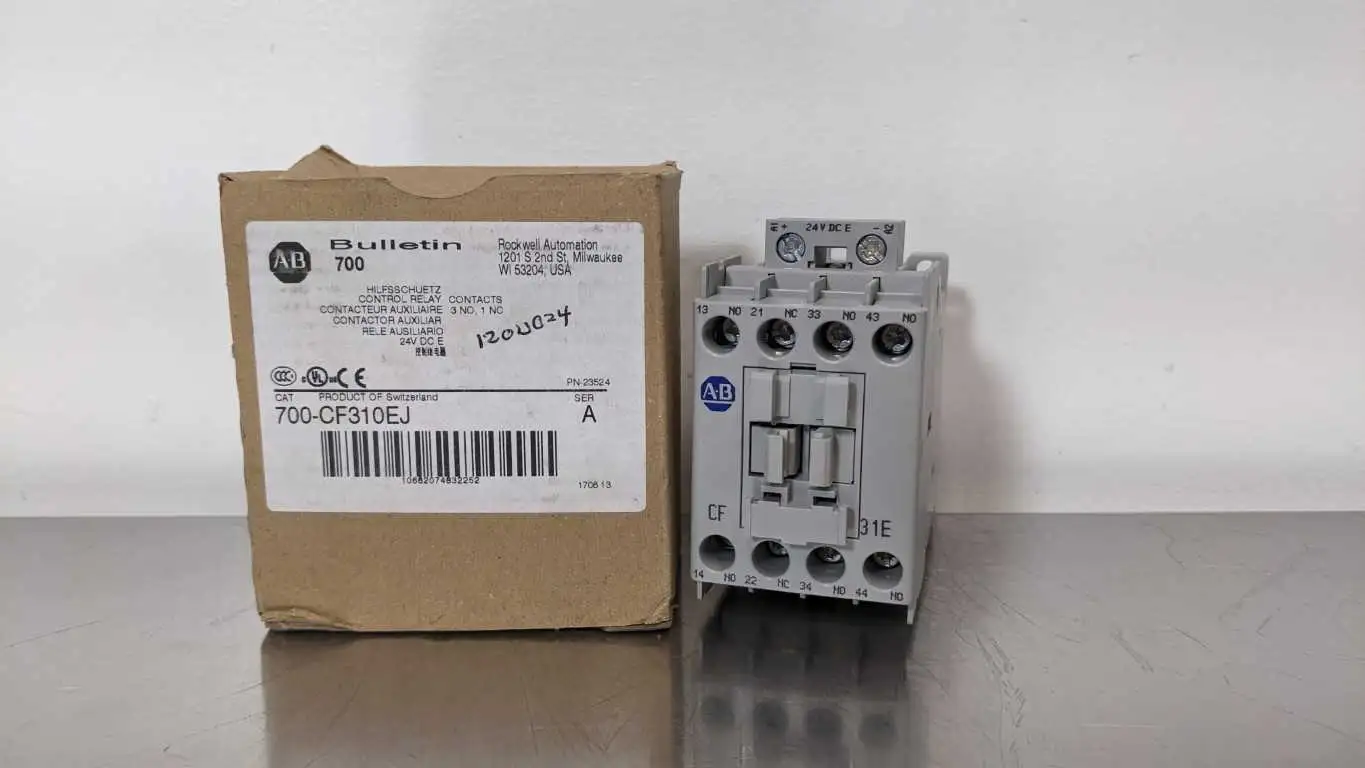 Allen-Bradley 700-CF310EJ Control Relay Ser A 3NO 1NC 24VDC Coil