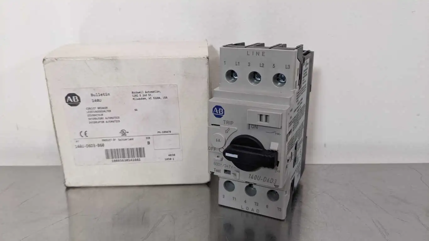 Allen-Bradley 140U-D6D3-B60 Circuit Breaker Ser B 6A 6A PN-189470