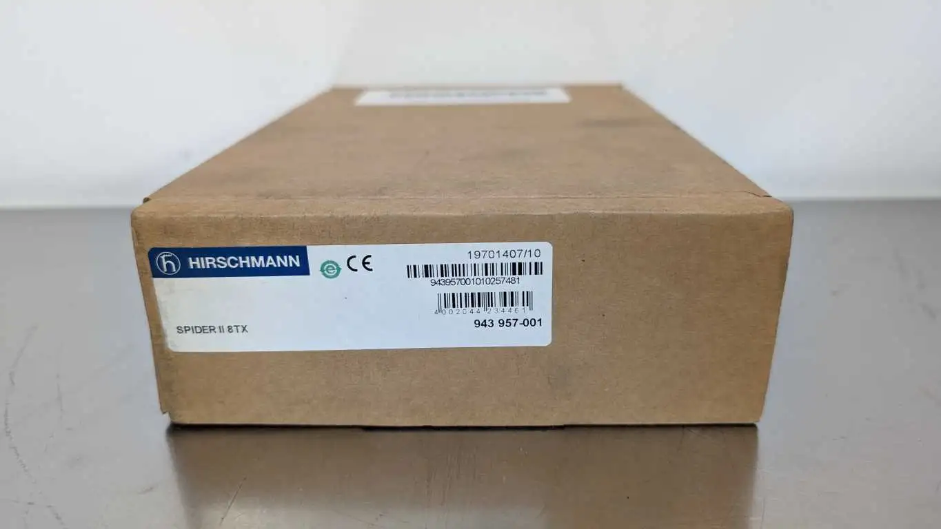 Hirschmann 943 957-001 EthernNet Rail Switch Spider II 8TX 8 Port 9-.6-32VDC Belden