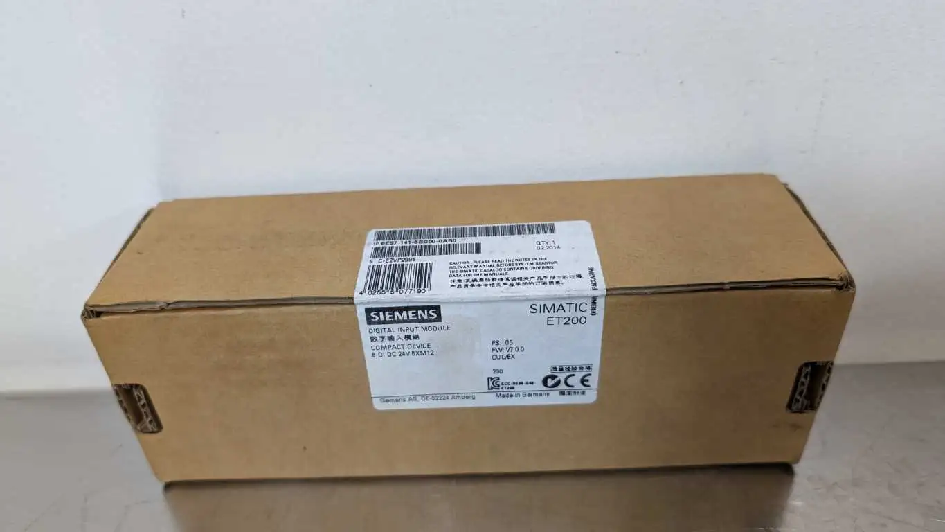 Siemens 6ES7 141-6BG00-0AB0 Digital Input Module 8 DI DC 24V 8xM12 Factory Sealed