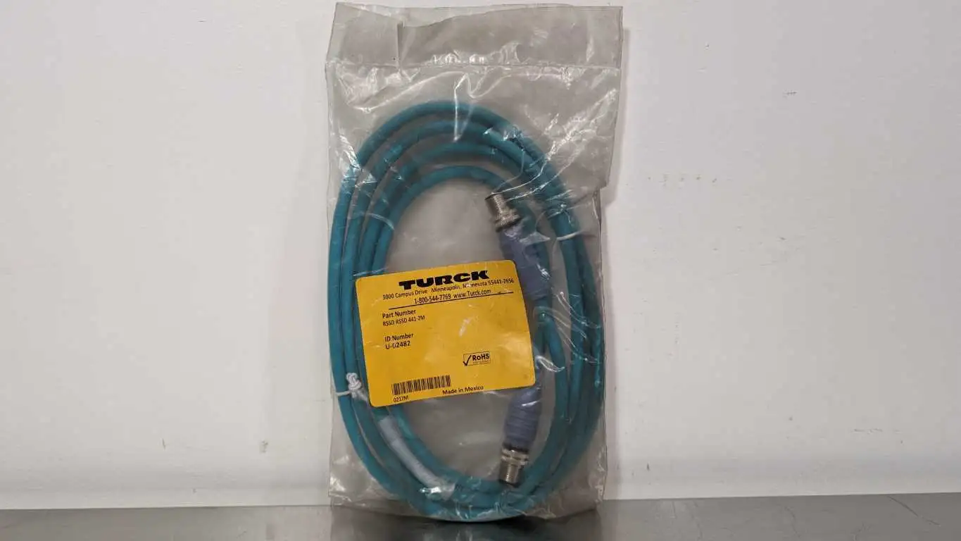 Turck RSSD RSSD 441-2M Extension Cable U-02482 2m M12 Male to Male Straight 4-pin