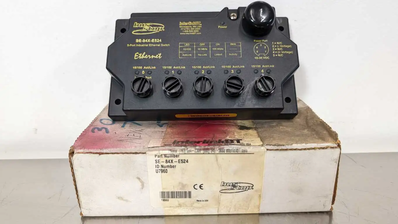 interlinkBT SE-84X-E524 Industrial Ethernet Switch U7960 5-Port Bus Stop Turck