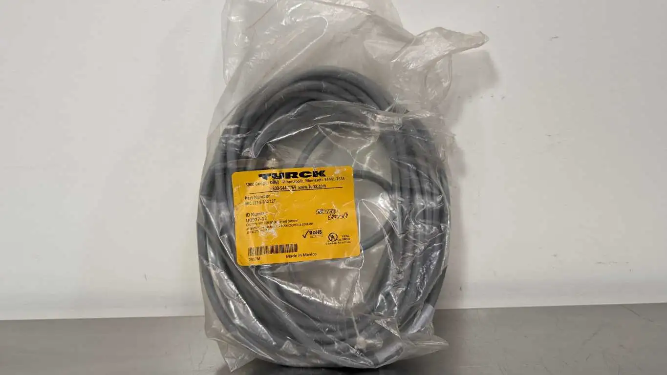 Turck RKC 12T-8-RSC-12T Cordset U0977-12 M12 Straight Female to Straight Male