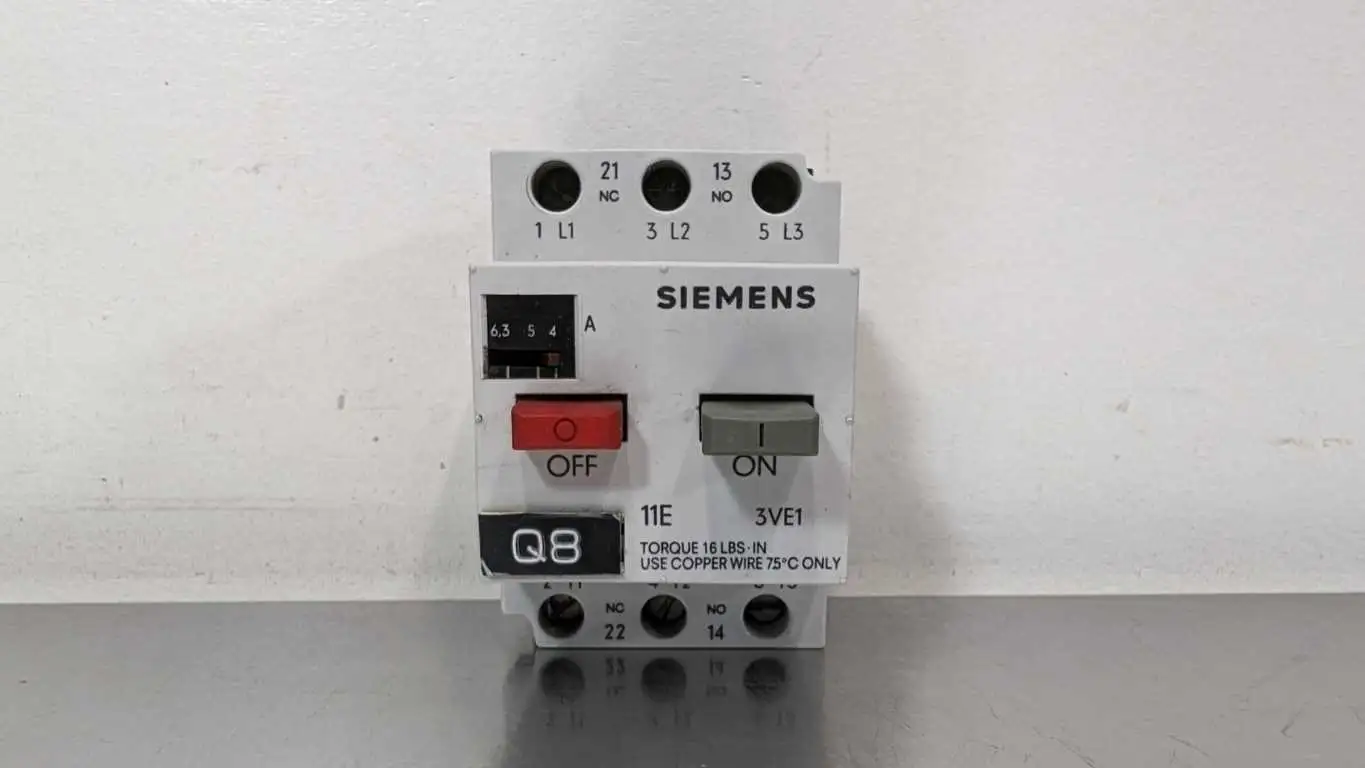 Siemens 3VE1010-2K Manual Motor Starter Circuit Breaker 4.0-6.3A