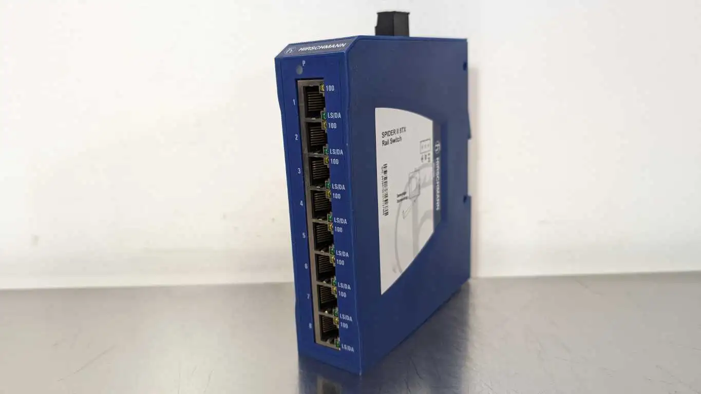 Hirschmann Spider II 8TX Rail Industrial Ethernet Switch 943 957-001 8-Port 24VDC Belden