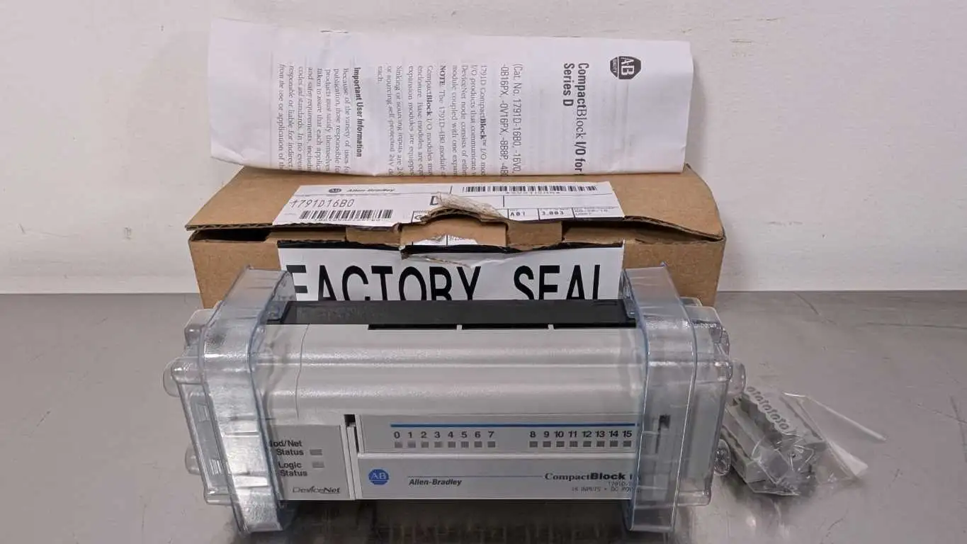 Allen-Bradley 1791D16B0 Devicenet Compact I/O Module Ser D Rev C01 FRM 3.003 16-Input