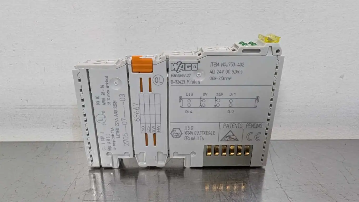 WAGO 750-402 Digital Input Module 4-Channel 24VDC