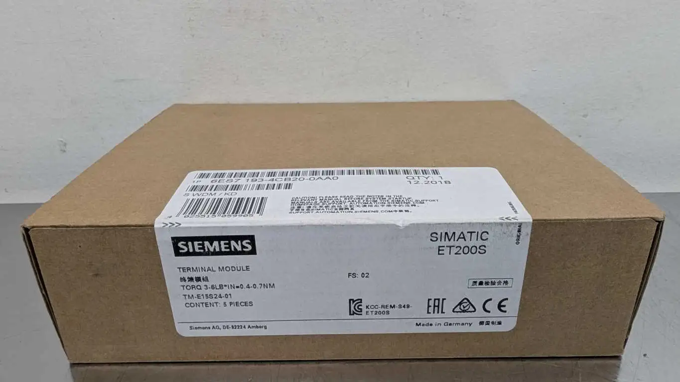 Siemens 6ES7 193-4CB20-0AA0 Terminal Module SIMATIC ET200S