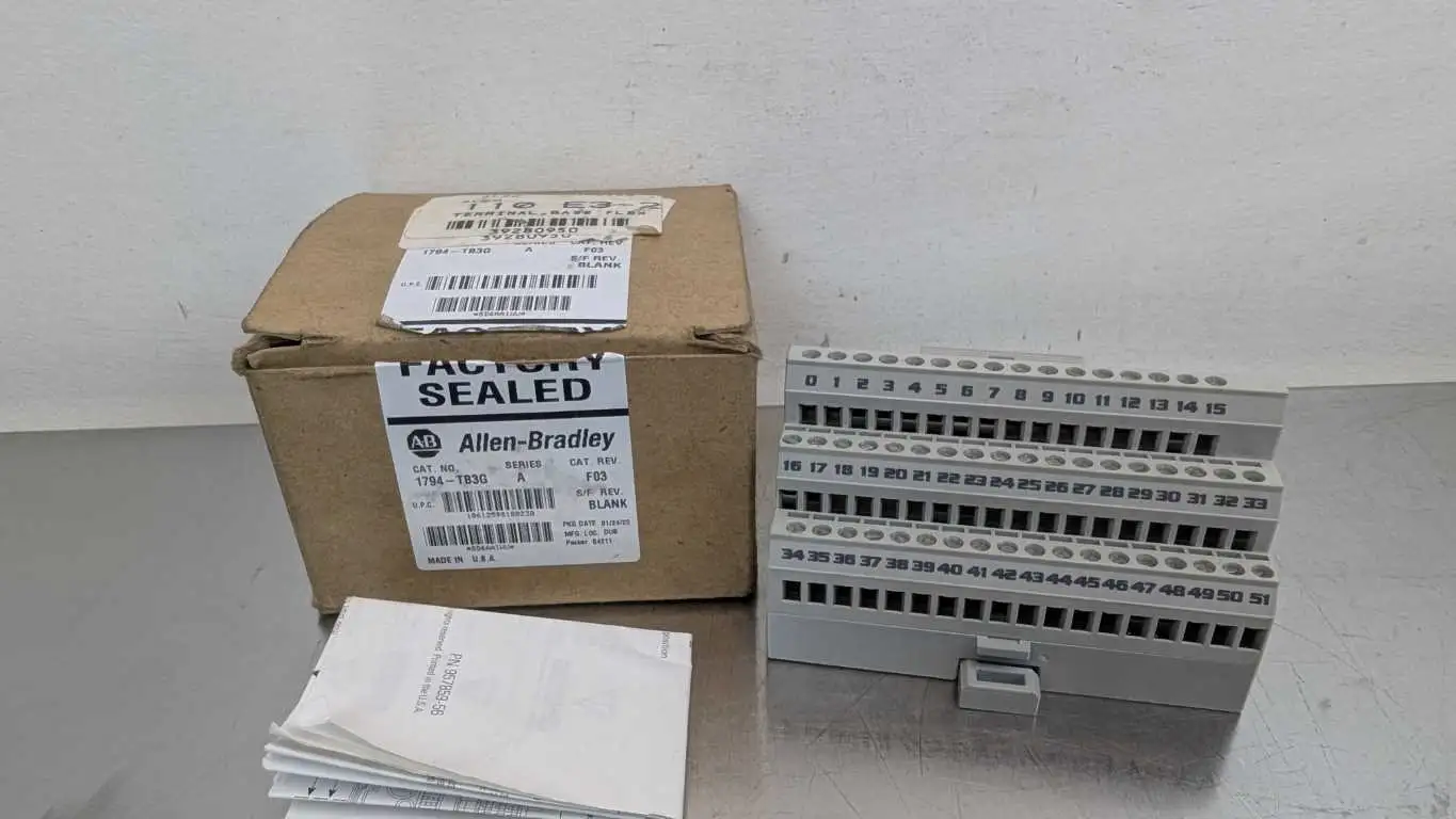 Allen-Bradley 1794-TB3G Flex Terminal Base Module Ser A Rev F03 24VDC 10A