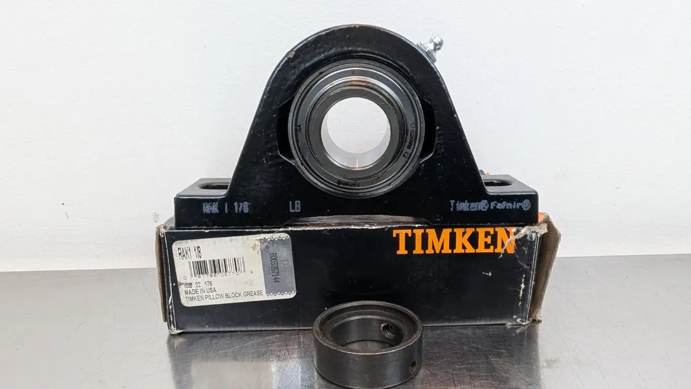 Timken RAK1-1/8 Pillow Block Bearing w/ Locking Collar 1-1/8″ ID