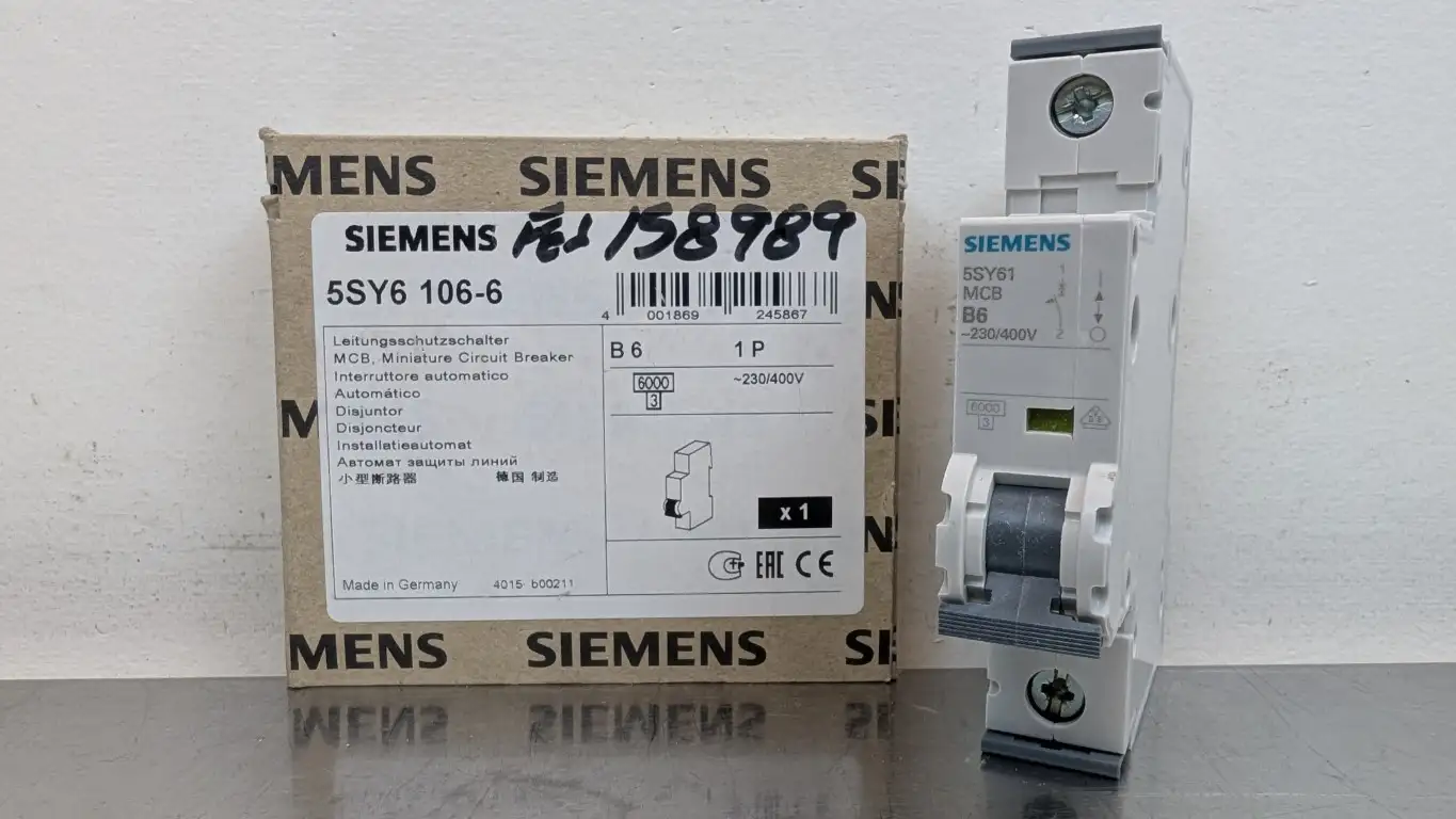 Siemens 5SY6106-6 Miniature Circuit Breaker 230/400VAC 6A
