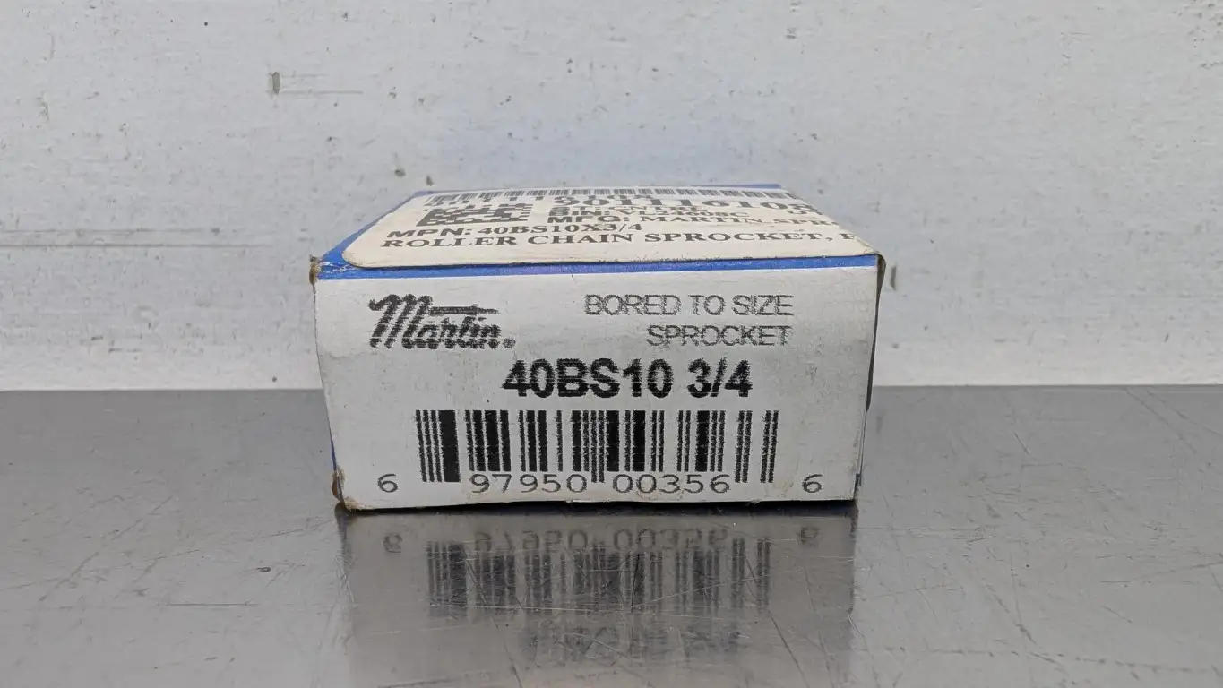 Martin 40BS10 3/4 Bored to Size Sprocket 0.7500″ ID 40 Chain 10 Teeth Factory Sealed
