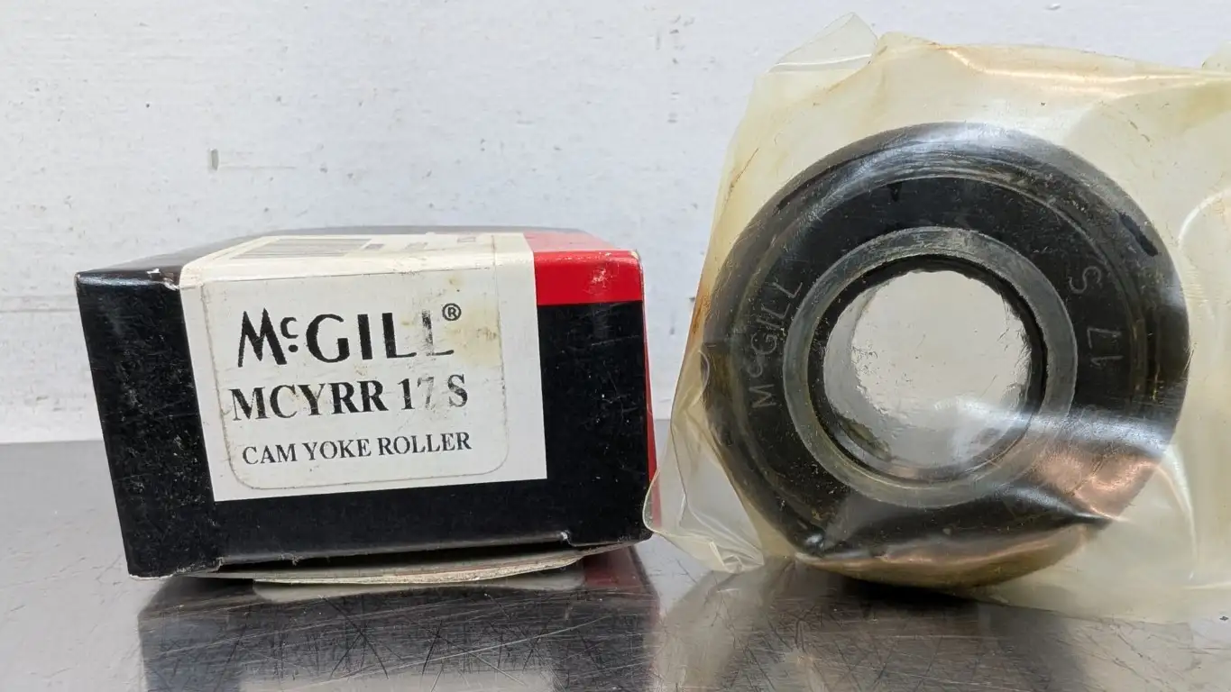 McGill MCYRR 17 S Crowned Yoke Roller 17mm ID 40mm Roller OD 40mm Roller Wide