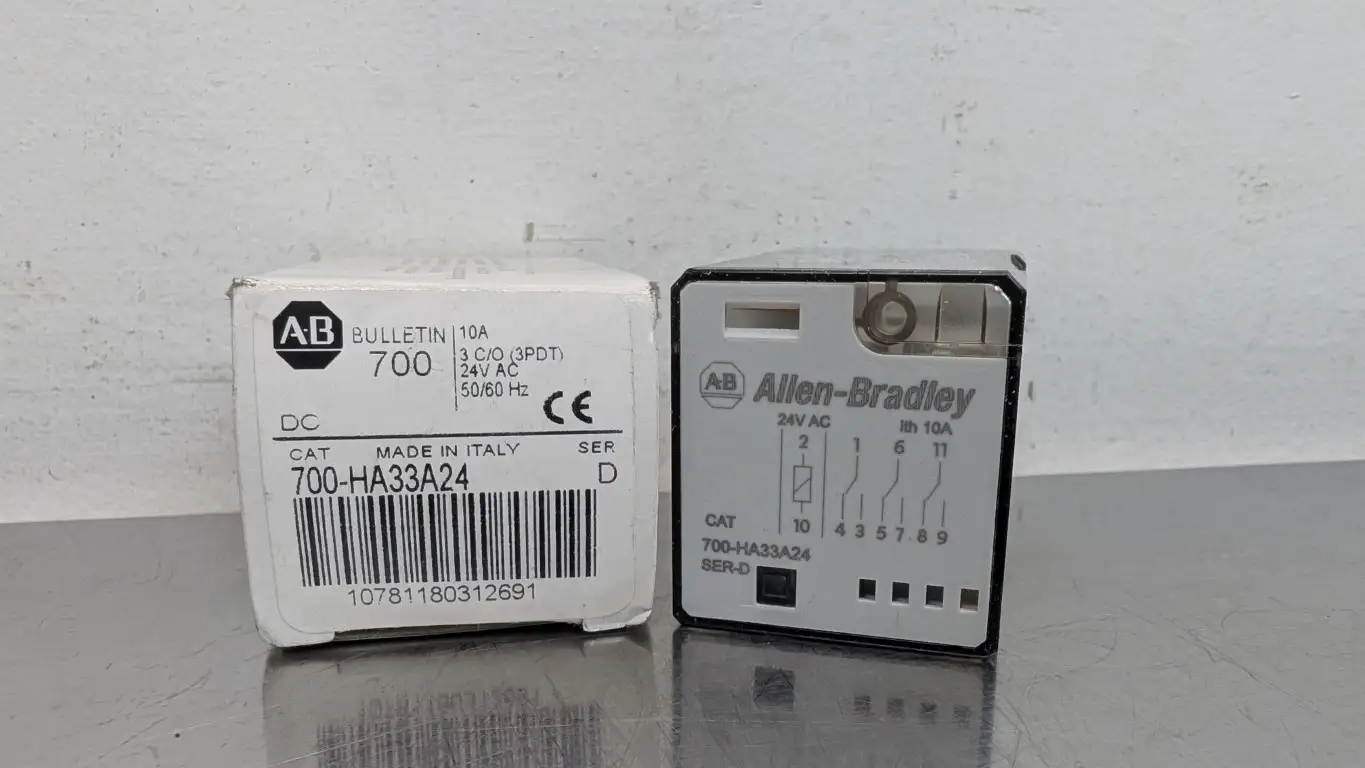 Allen-Bradley 700-HA33A24 Relay Ser D 24VAC Coil 24VAC 10A