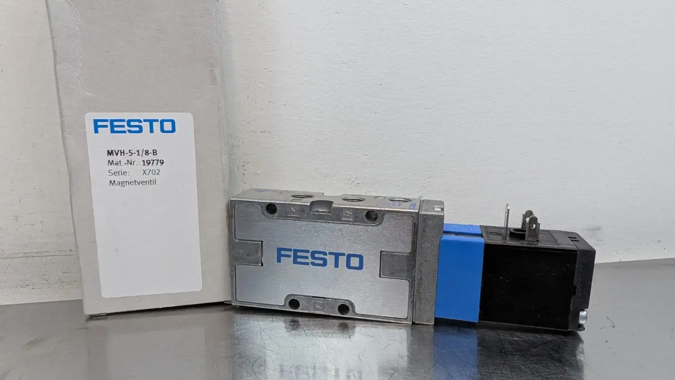 Festo MVH-5-1/8-B Solenoid Valve 19779 24VDC Coil 1/8″ 2.5W