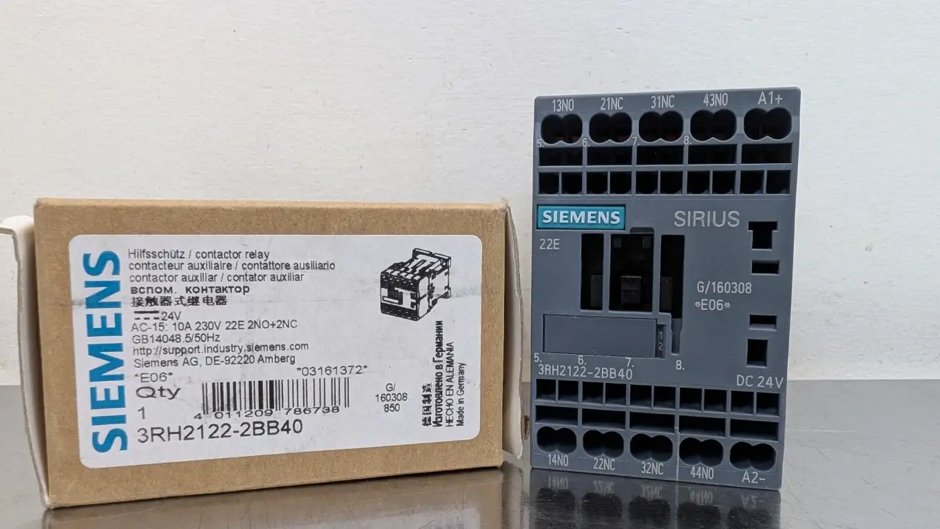 Siemens 3RH2122-2BB40 Contactor Relay 2NO 2NC 24VDC Coil 230VAC 10A
