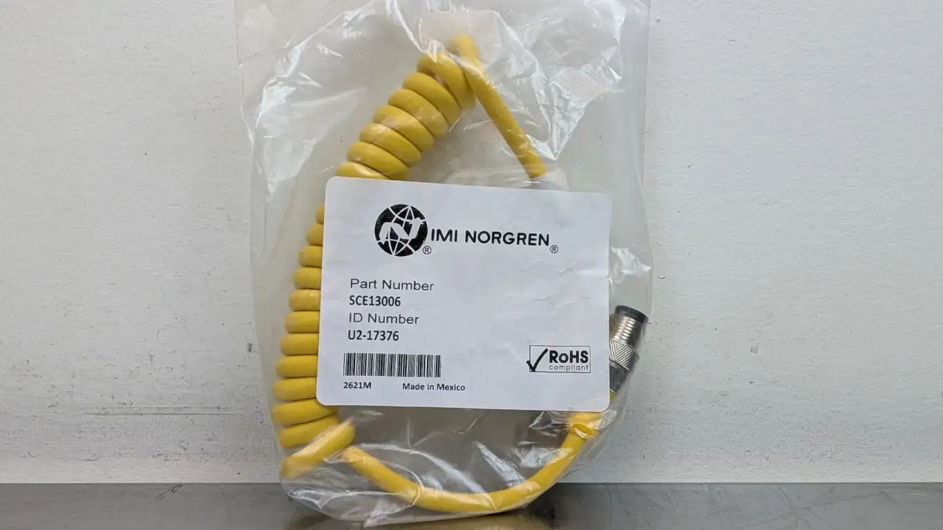IMI Norgren SCE13006 Connecting Coil Cable U2-17376 x 9-36″ Long M12 Male/Female 4-Pin