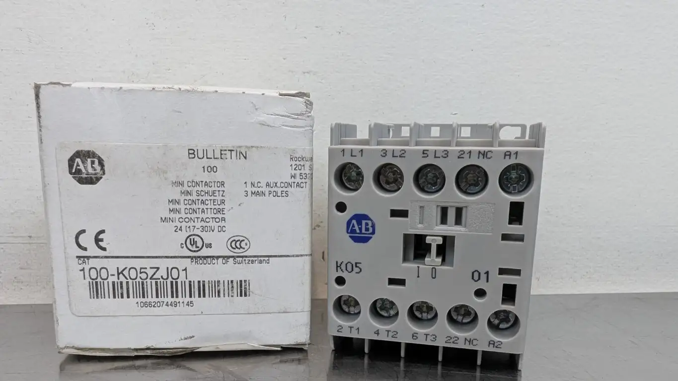 Allen-Bradley 100-K05ZJ01 Mini Contactor Ser A 1NC 24VDC Coil 5A
