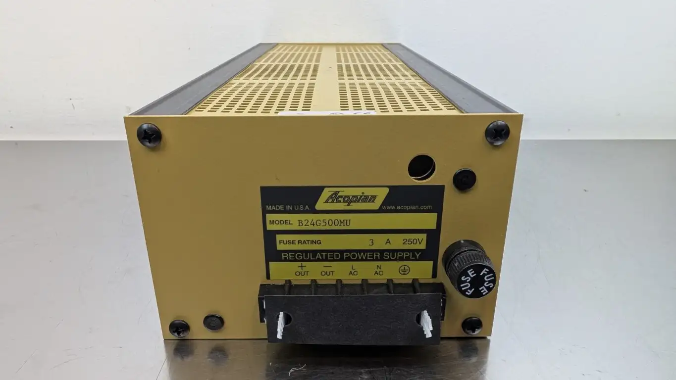 Acopian B24G500MU Regulated Power Supply 105-125VAC 3A to 24VDC 5A